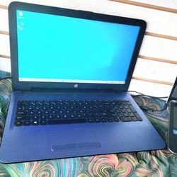 Blue 15.6 Inch HP Laptop 4GB 1TB Windows 10 Microsoft Office 