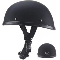 Motorcycle Half Helmet - Matte Black - Unisex - Open Box - (3 Available) Medium Size