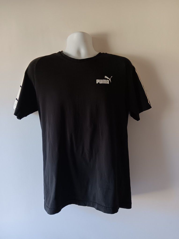 Puma men's black short sleeve graphic t-shirt size L 