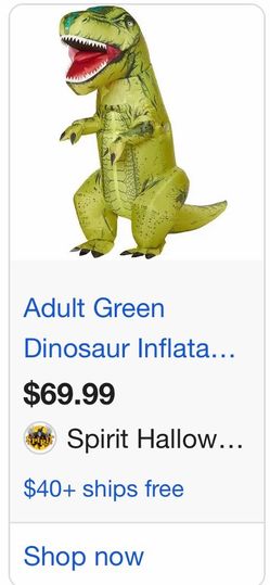 Inflatable dinosaur costume