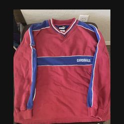 Vtg Men's Puma Arizona Cardinals Sweatshirt Medium Red NFL
