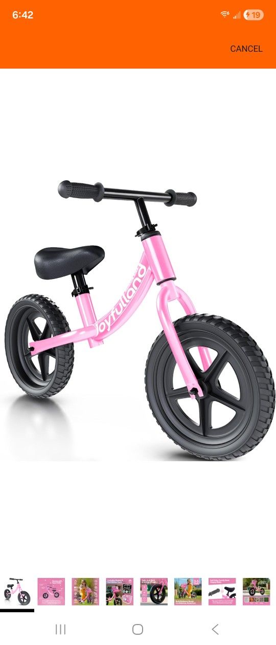 Brand New In Box Lightweight Toddler Balance Bike 2-5 Year Old,