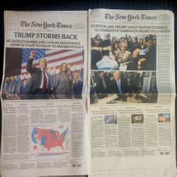 X2 NY Times Election Newspapers 2016 & 2024