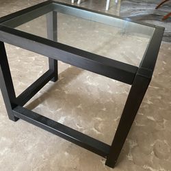 Glass Top Side Table 