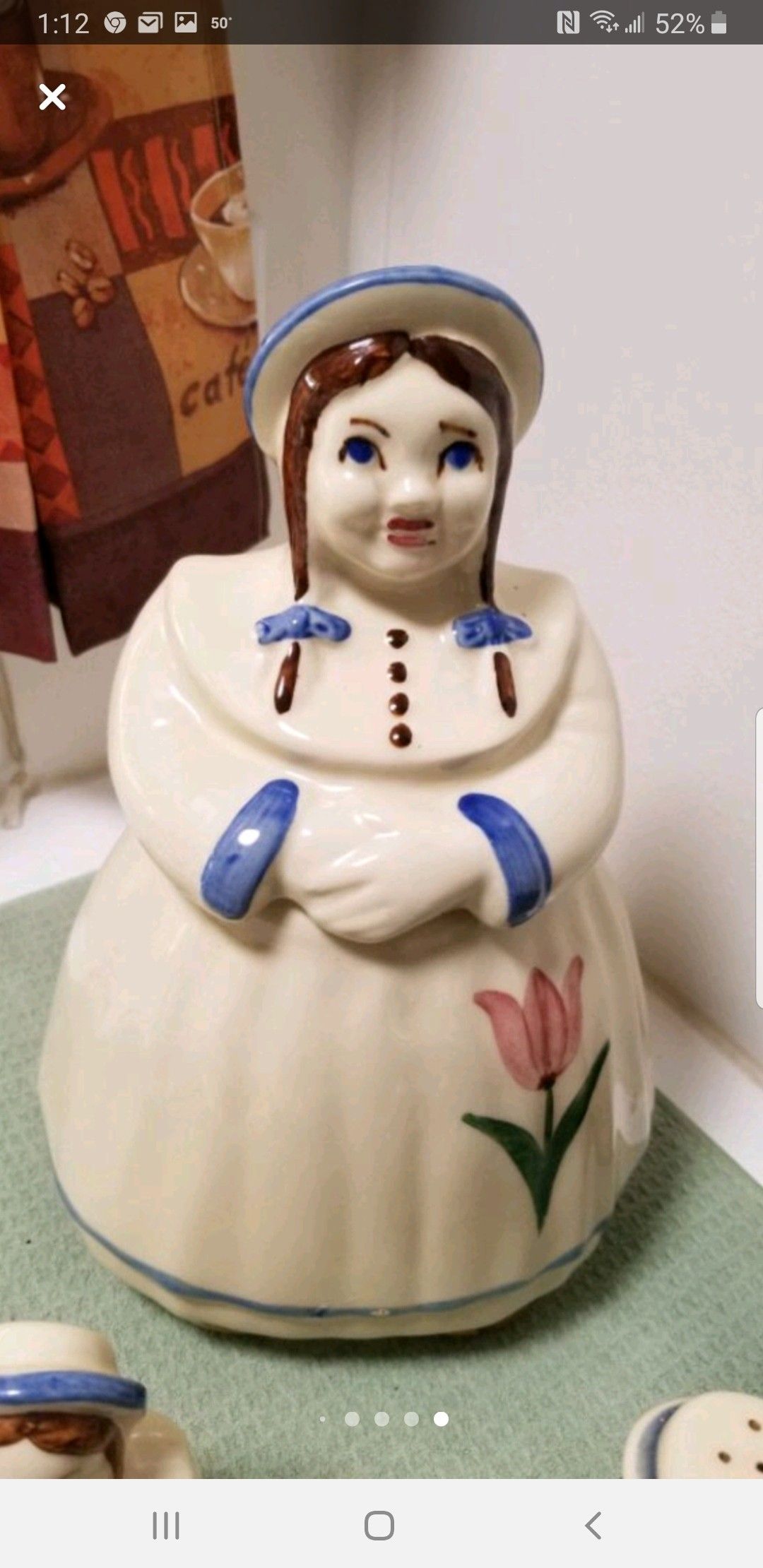 VINTAGE COOKIE JAR WITH SALT AND PEPPER SHAKERS *EXCELLENT
