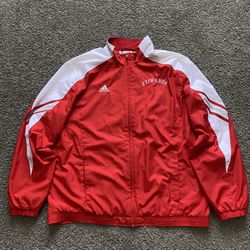 Adidas ETIWANDA Windbreaker Red & White Medium 