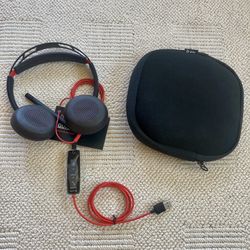 Headset With Microphone  USB and 3.5mm, Poly Blackwire 5200