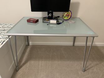 Metal Table With Glass Top