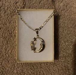 Gold Plated Figaro Necklace & Pendant