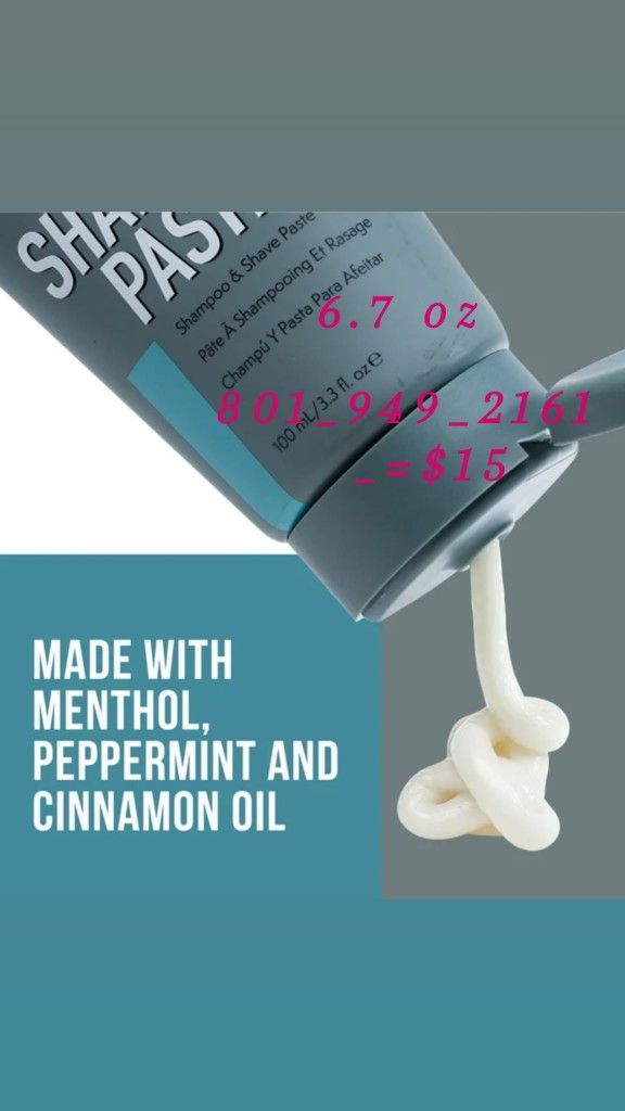6.7 oz Shampoo Paste 4 Shaving $15