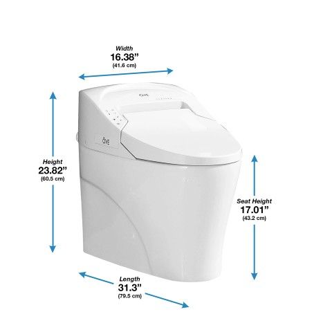 OVE Decors Saga Smart Bidet Toilet with Remote Control $600