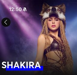Shakira 7/1 concert tickets Kaseya Center Miami FL3 row 22 seats 5 and 6