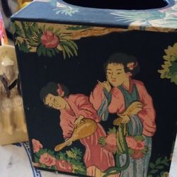 Blue. Pink Black Chinoiserie Tissue Box Cover
Options