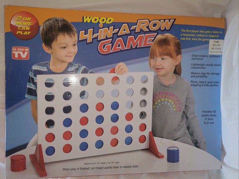 Giant 'CONNECT FOUR' WOOD 4-IN-A-ROW GAME