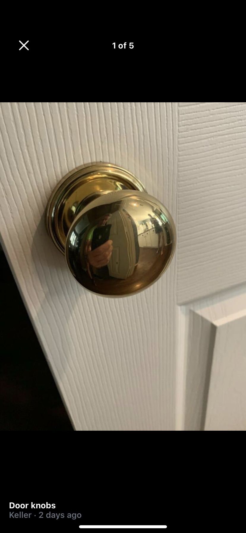 25. Used Brass looking door knobs. Six privacy 11 closet 8 dummy