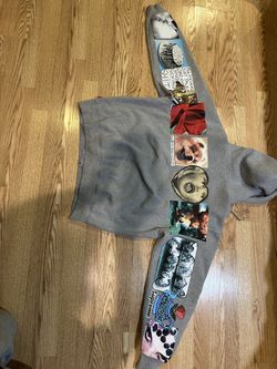 Supreme Spread Zip Up Hooded Sweatshirt (Heather Grey)