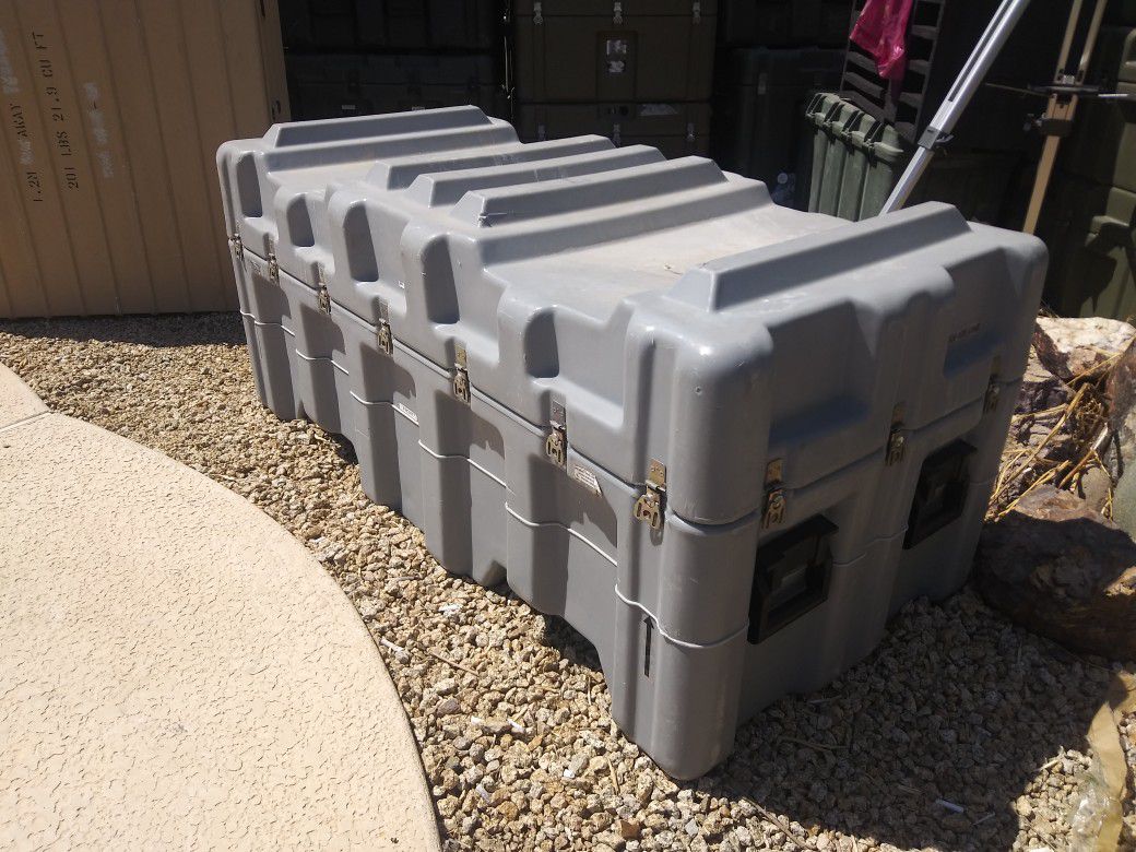 Hardigg Pelican 56"x26"x24 Military Shipping & Storage Case / Container with forklift wells and removable lid.