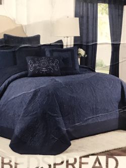 Blue -Regular Size Spread and 2 Pillow Shams