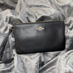 Black Coach Wallet Wristlet