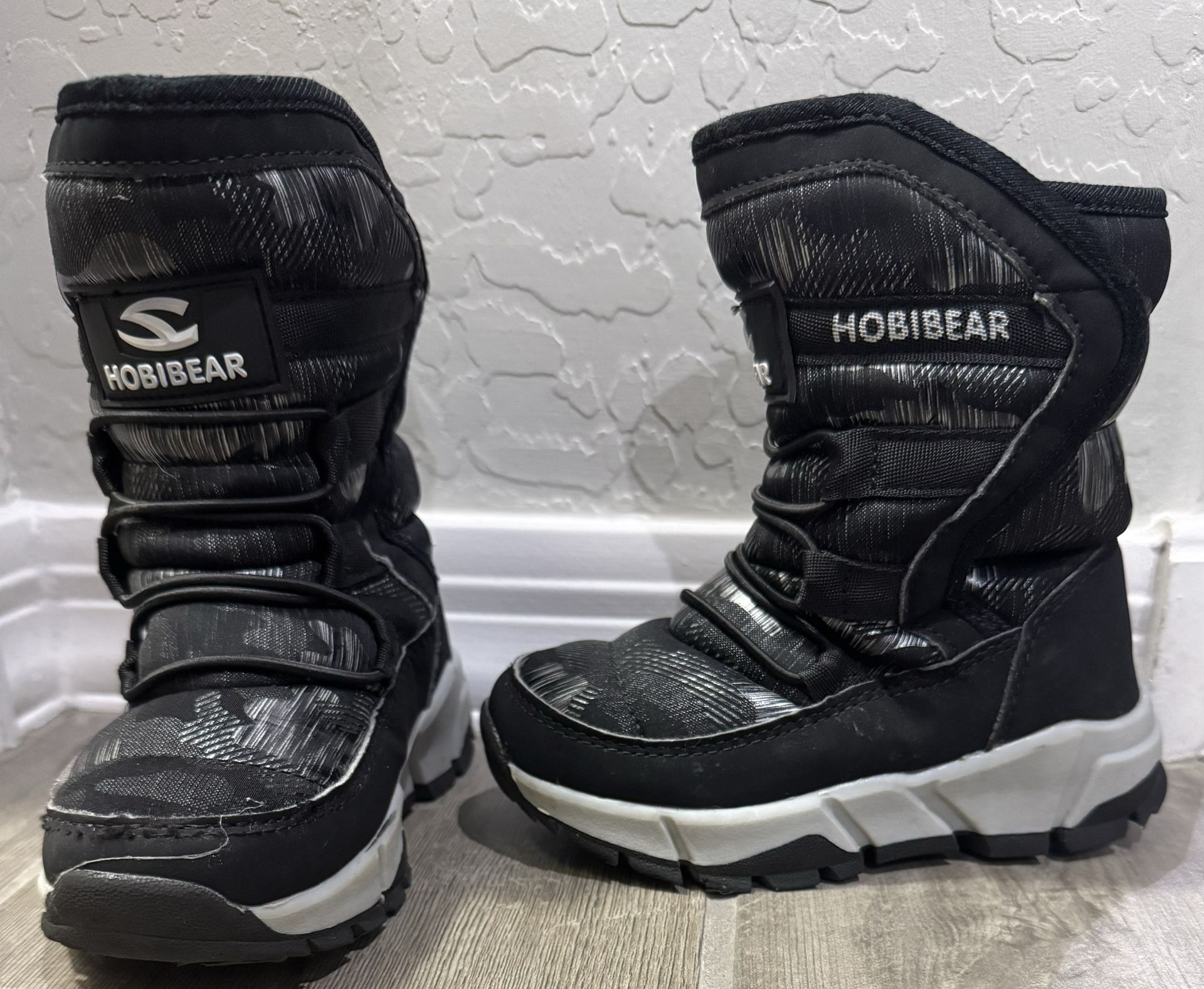 Hobibear Snow Boots Black Faux Fur Lined AW3771- (Kids Shoe Size E28 or US 11)