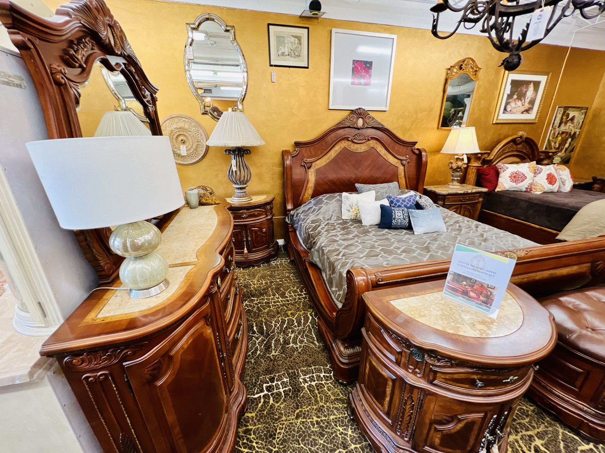 AICO By Michael Amini CORTINA BED King Size!!! - JUST THE BED