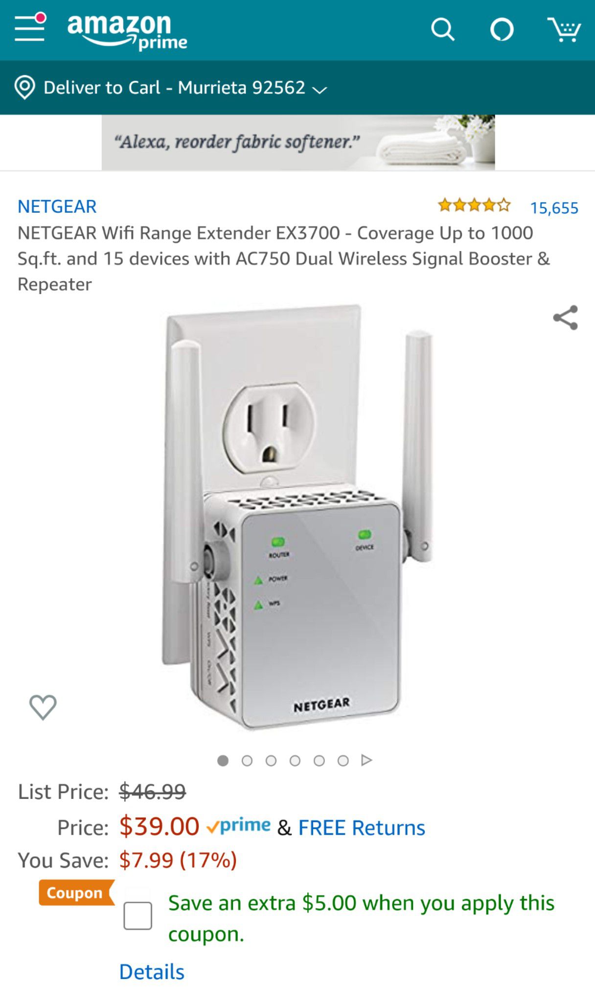 NETGEAR Wifi Range Extender