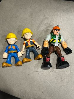 Bob The Builder set of 2 Action Figure Mattel 2015 & Rescue construction worker