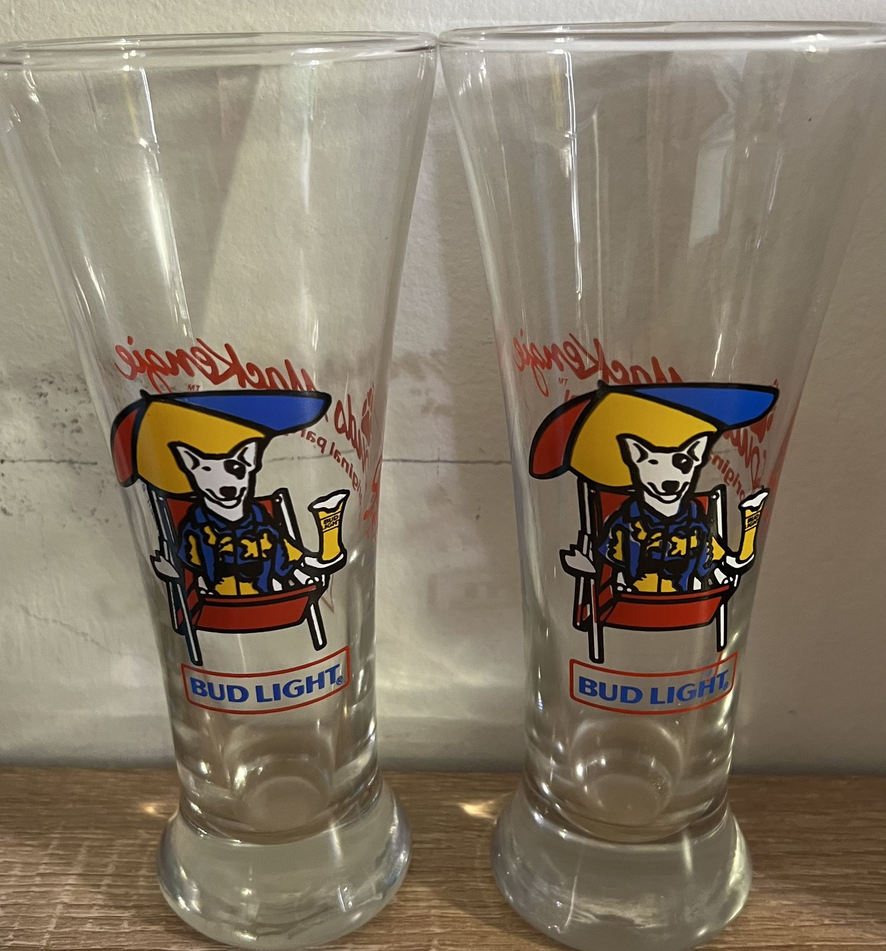 Vintage Spuds MacKenzie Beer Glasses