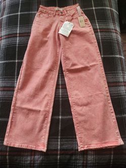 Weekend Gypsy Peach Wide Leg Jeans