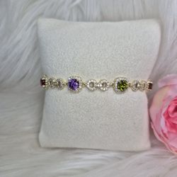 Beautiful Colorful Bracelet 14K Gold Laminated Hypoallergenic Waterproof Non Tarnish Excellent Quality Jewelry 35$