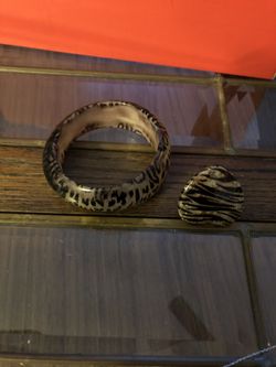 Leopard bracelet and Ring