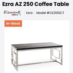 Ezra AZ 250 Black & Chrome Coffee Table
