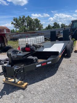 Heavy-duty Tandem Axle Utility Trailer w/ Winch