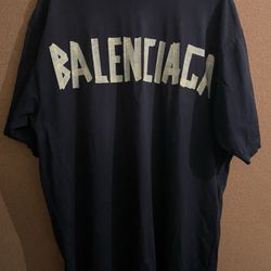 Balenciaga SS24 Masking Tape Type T-Shirt Black Size L
