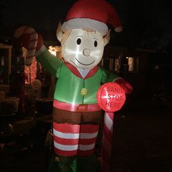 8ft Elf Christmas Inflatable