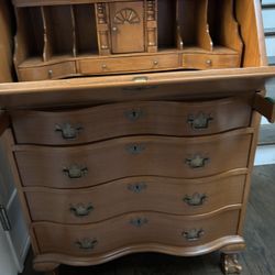 Antique All Wood Secretary Desk Dresser