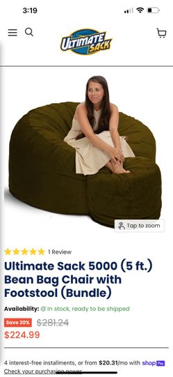 Huge Beanbag And Foot Rest. No Rips Or Stains. Good Condition. Located In Livermore