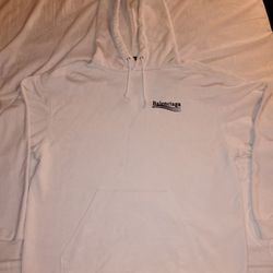 White Balenciaga Sweatshirt Unisex Medium 