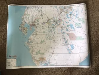 Hillsborough & surrounding County Wall map 36”X48”