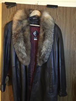 Leather Jacket With Genuine Rabbit Fur