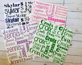 Name decals