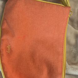 Ipsy Make Up Bag Used Orange 