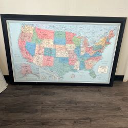 Framed map Of The United States
