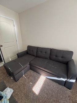 Dark Gray Sectional Sofa with Chaise