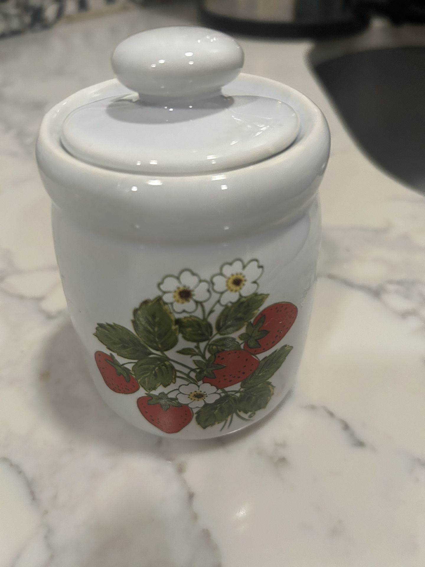 Vintage McCoy Strawberry sugar jar