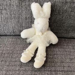 🩰 Russ Berrie Ophella Little White Ballerina Bunny w Iridescent Tutu 8” Plush Toy