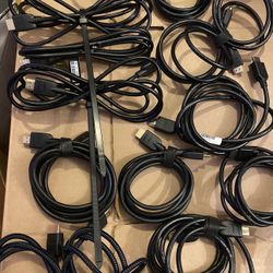 Bin of Multiple assorted cables