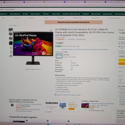 LG 27" 5K Ultra fine Monitor. 