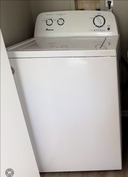 AMANA TOP LOADING WASHING MACHINE, WHITE