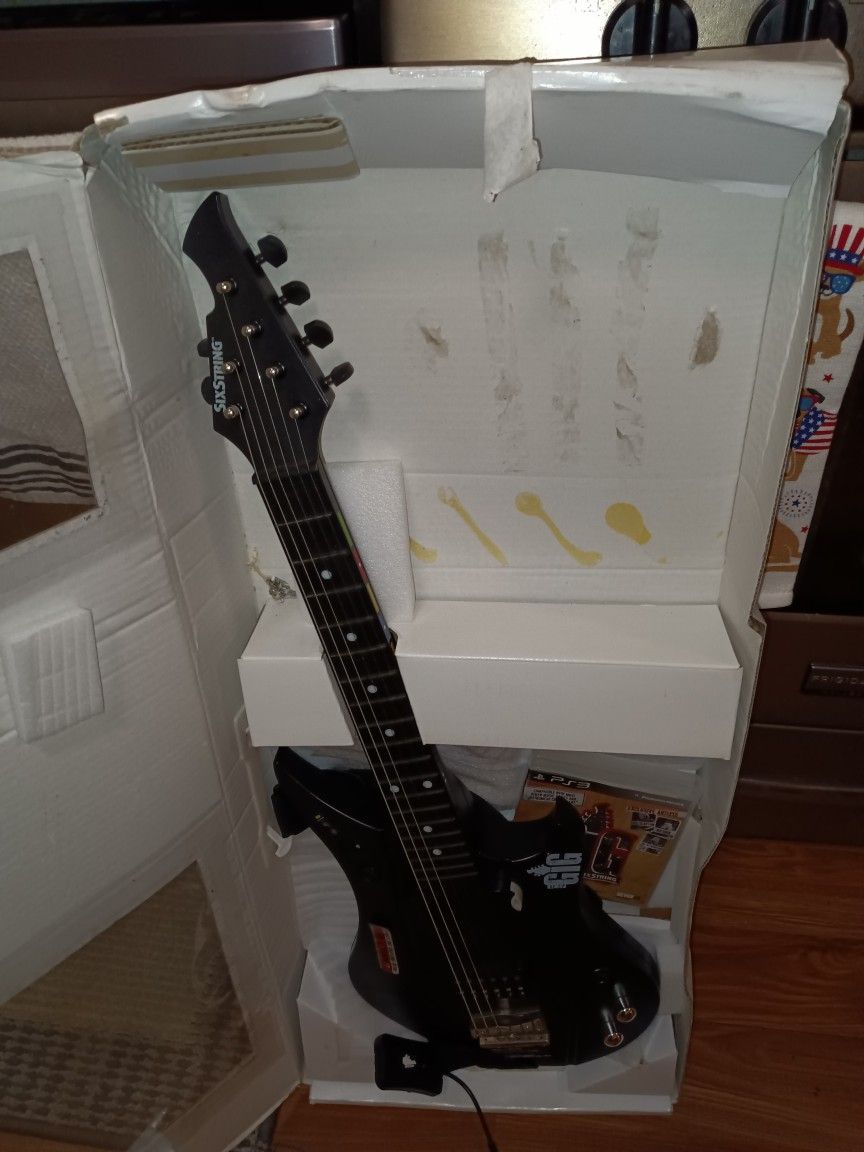 Power Gig Six String Guitar Controller Kit For Playstation 3 PS3 w/ Dongle with game $75